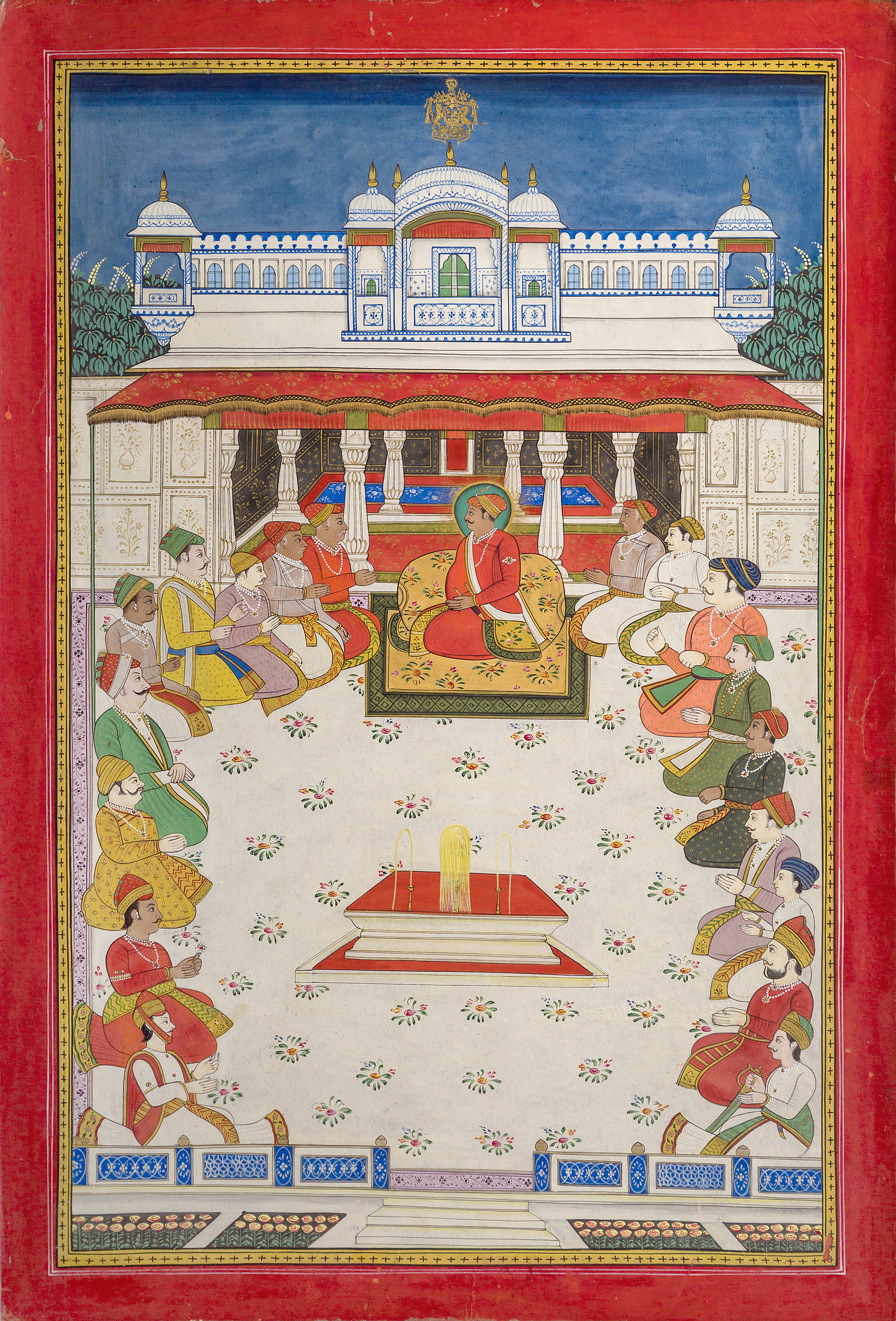 The Maharaja of Jaipur with the chronology of the kings of that region, Jaipur, North India, 20th...