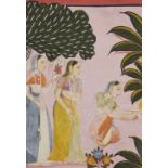 To be Sold without Reserve Three paintings of ladies under the trees, Kutch, Gujarat, 18th centu...