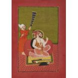 Maharaja Sultan Singh of Kapre, Bundi, North India, circa 1820,  opaque pigments on paper heighte...