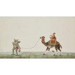 A Company School Painting with demon and composite princess on a camel, India, circa 1860s, opaqu...