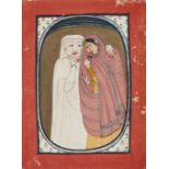 To be Sold without Reserve A maiden and her confidante, Mandi, early 19th century, opaque pigmen...