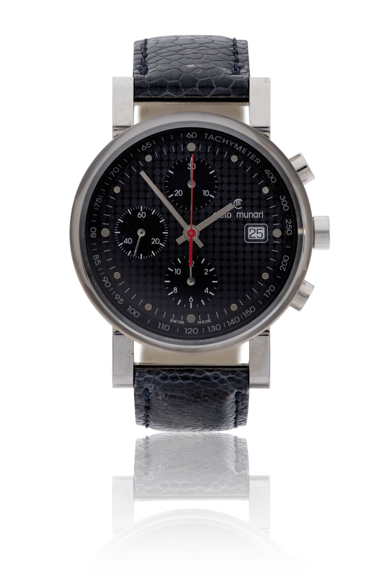 Cleto Munari. A stainless steel automatic chronograph calendar wristwatch, recent 17 jewel automa...