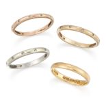 Four gold rings,