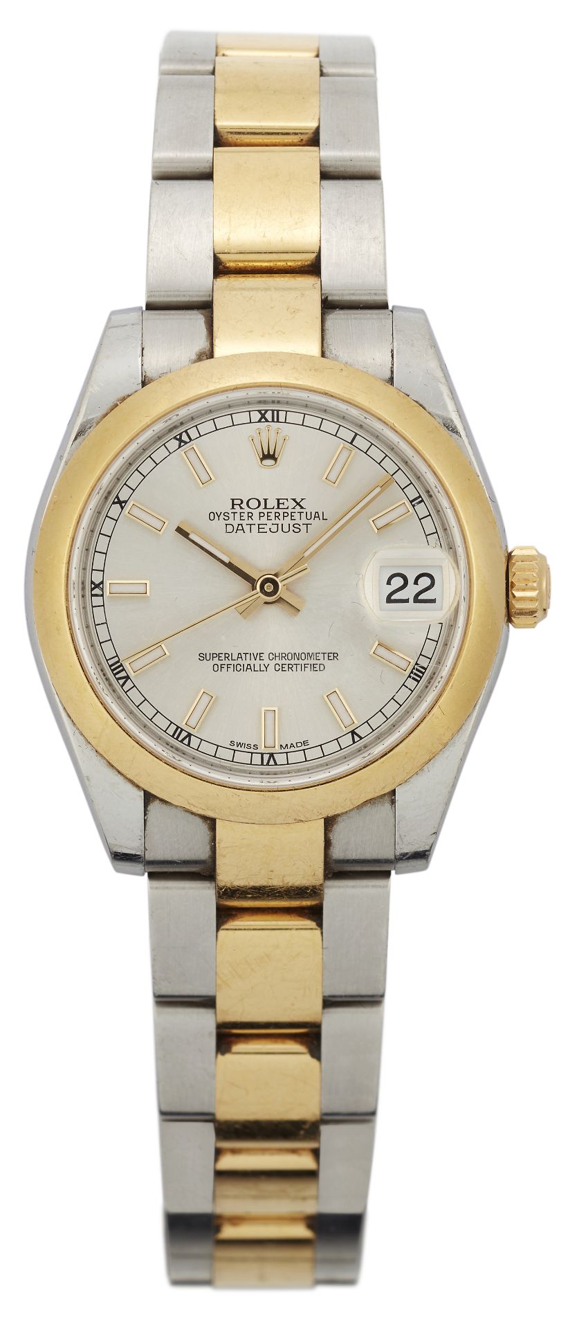 Rolex. A stainless steel and yellow gold automatic calendar bracelet watch, Circa 2014 Datejust 3...