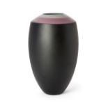 Rachel Woodman (b.1967)  Tall bevelled vase, 1988  Cased blown glass  Engraved to base 'Rachael ...