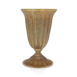 Murano  'Scavo' vase, second half 20th century  Frosted and iridescent glass  35cm high