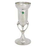 Friedrich Adler (1879-1960) for Orion (attributed)  Secessionist chalice with green cabachon, ci...