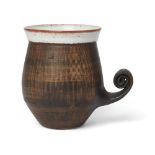 Ray Marshall (1913-1986) Studio Pottery and Contemporary Ceramics  'Scroll' cup with sgraffito d...