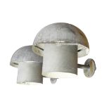 Bjarne Bech for Louis Poulsen  Two wall lights, circa 1965  zinc-plated metal  Each 34cm high, 3...