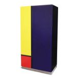 Koni Ochsner (1933-1995) for Röthlisberger Collection  'Mondrian' cabinet, 1983  Lacquered wood,...