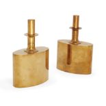 Pierre Forsell (1925-2004) for Skultuna  Pair of brass decanters, circa 1970  Brass  Stamped man...