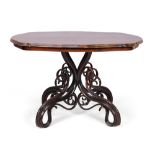 Attributed to Thonet  Bentwood side table, circa 1905  Rosewood, stained beech  71.5cm high, 113...