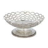 A & J Zimmerman  Tazza with pierced decoration, 1908  Silver  Hallmarked Birmingham  17.5cm diam...