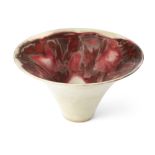 Peter Beard (b.1951)  Studio Pottery and Contemporary Ceramics  Deep flaring rim bowl with red a...