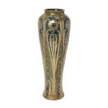 William Moorcroft (1872-1945) for MacIntyre & Co  Large Green and Gold Florian vase  Glazed eart...