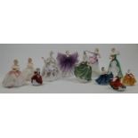 A group of Royal Doulton porcelain figures of ladies, 20th century, to include: 'Michele' HN 2234...