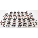 A collection of Britains lead soldiers, including a boxed set of five 11th Hussars and a large qu...