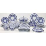 A Wedgwood Etruria porcelain 'Magnolia' pattern part dinner service, first half 20th century, blu...