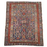 A Caucasian Perpedil rug, second quarter 20th century, the central field with geometric design, o...