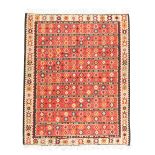 A Persian Qashqai Kilim, third quarter 20th century, the central field with repeating multi colou...