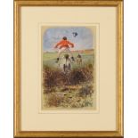 Edward Henry Corbould RI,  British 1815-1905-  Hunting scenes;  bodycolour on paper, one signed...