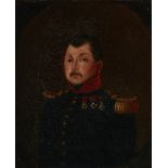 North Italian School,  mid 19th century-  Portrait of an officer in uniform with three Piedmonte...