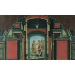 After Angelo Campanella,  Italian 1746-1811-  Roman frescos of the Villa Negroni;  coloured fac...
