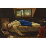 S. E. Rodbourn,  British, 20th Century-  The Death of Chatterton, after Henry Wallis;  oil on c...