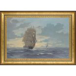 Kenneth Jepson,  British 1932-1998-  Maritime scene;  oil on canvas, signed 'K. JEPSON' and dat...