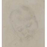 Irene Wyatt,  British 1903-1987-  Sketch of a sleeping child;  pencil on paper, 23 x 20 cm, (AR...