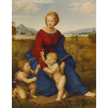 After Raffaello Sanzio da Urbino, called Raphael,  Italian 1483-1520-  The Madonna in the Meadow...