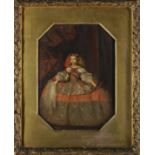 After Diego Velázquez,  Spanish 1599-1660-  Infanta Margarita Teresa in a Pink Dress;  oil on p...