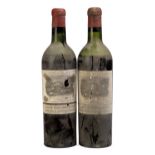 Château Lafite Rothschild Premier Cru Classé, Pauillac, 1948, two bottles (2) Condition note: th...