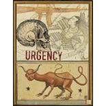 Ravi Zupa, American b.1977 - Urgency, 2011; mixed media on wood, stamped with artist's monogram...