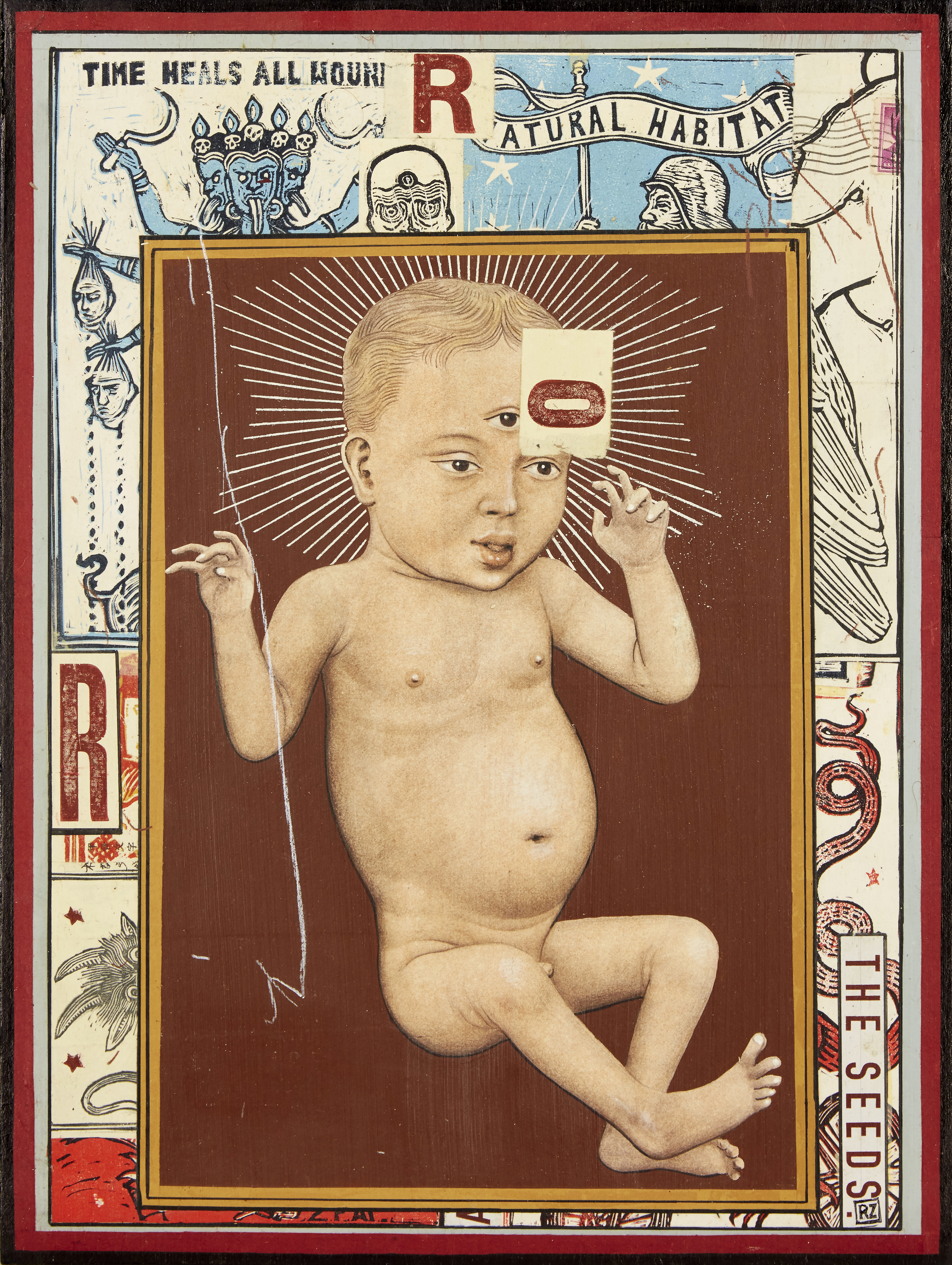 Ravi Zupa, American b.1977 - Urgency, 2011; mixed media on wood, stamped with artist's monogram... - Image 3 of 4