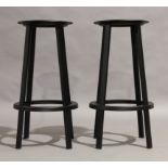Leon Ransmeier for Hay, Pair of 'Revolver' stools, of recent manufacture, with revolving seat and...