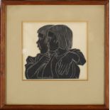 Eric Gill ARA, British 1882-1940, Teresa and Winifred, 1923;  wood engraving on wove,  titled a...
