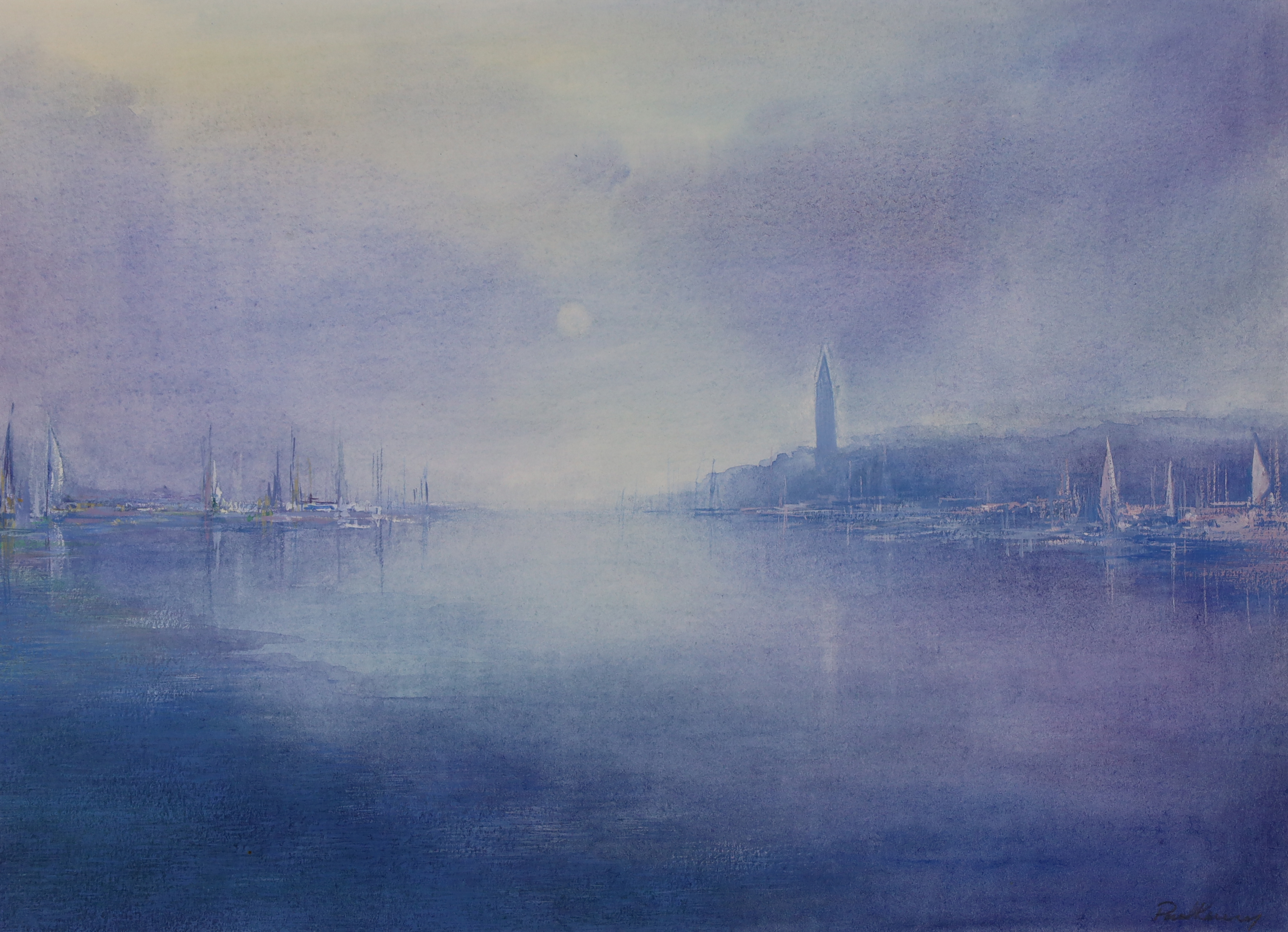 Paul Kenny,  British b. 1960 -   Looking towards the Campinale, Venice;  watercolour on paper, ... - Image 3 of 4