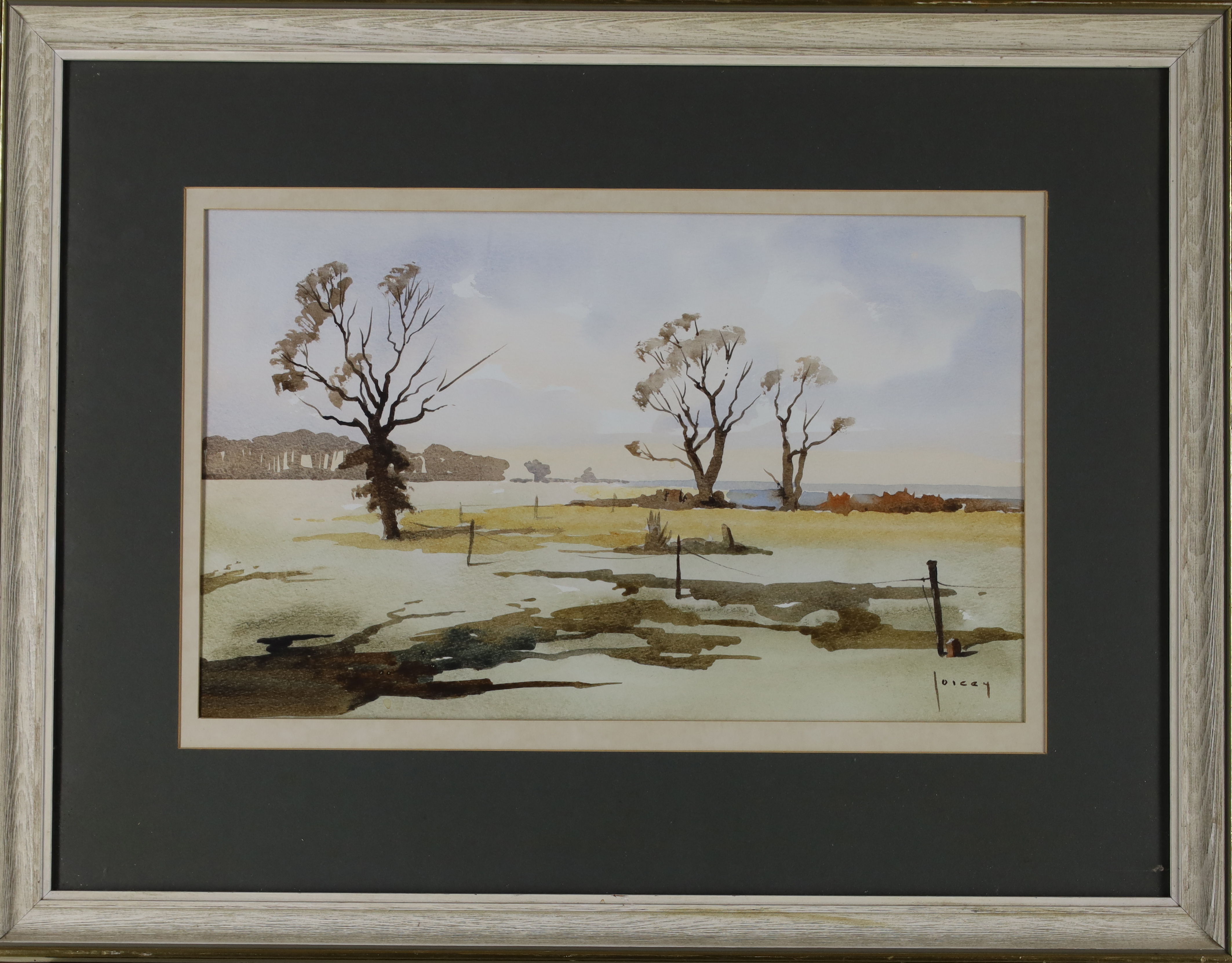 Richard Joicey,  British 1925-1994 -  Trees in winter;  watercolour, signed lower right 'Joicey... - Image 2 of 3