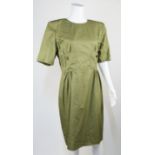 Valentino: a selection of vintage ladies' fashion, to include an olive green short sleeve scoop n...