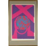 Michael Holt,British, mid-late 20th centuryUntitled;screenprint and collage in colours,signed and...