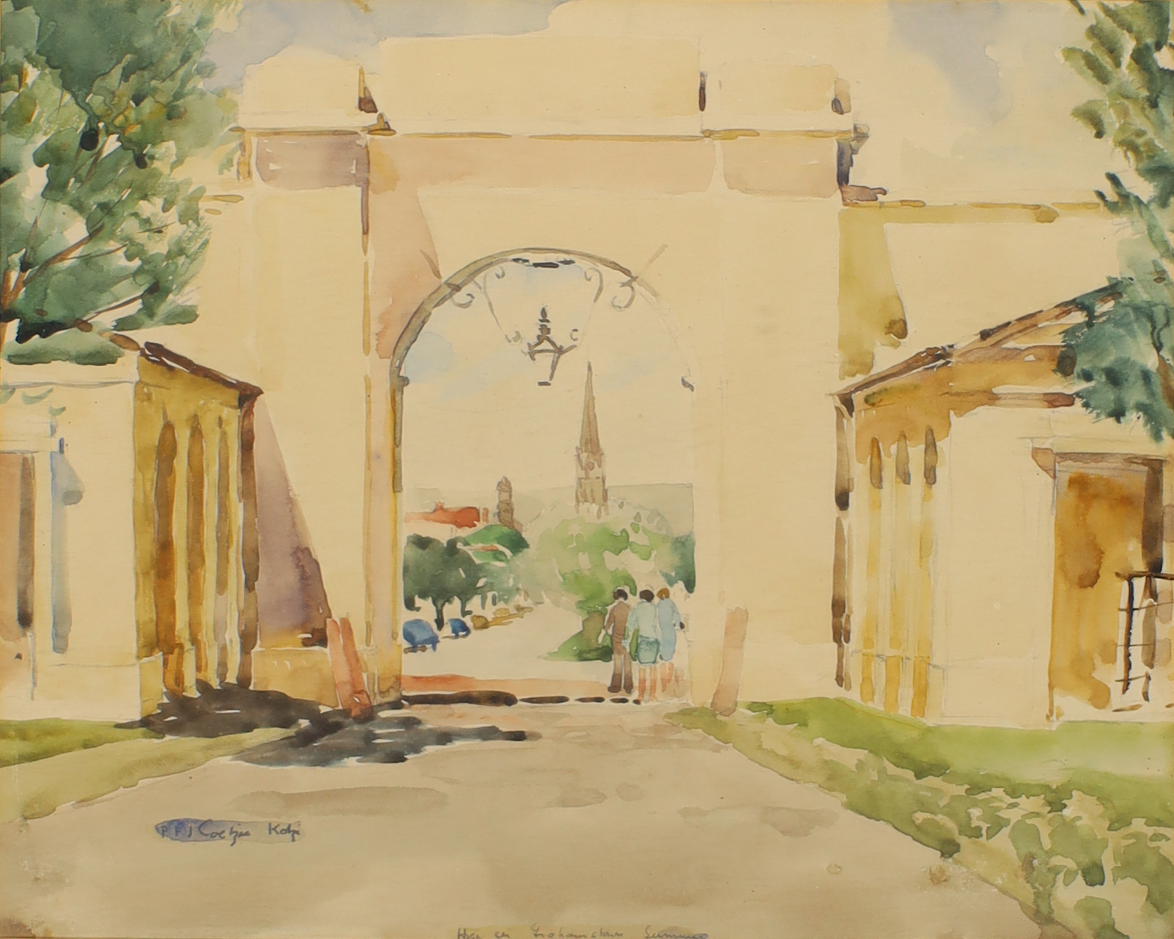 South African school,  20th century -  High in Grahamstown Summer;  watercolour on paper, indis...