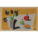David Hockney OM CH RA, British b.1937- Two Apples, One Lemon and Four Flowers, 1997; photolith...