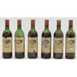 Chateau Beau-Rivage Macau, Bordeaux Superieur, 1964, six bottles (6) Condition note: these bottl...