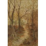 I. Archibald,  active c.1921 -  Woodland path, 1921;  watercolour on paper, signed and dated lo...