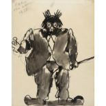 Josef Herman OBE RA, Polish/British 1911-2000 -  Koko the Clown, 1958;  pen and ink and wash on...