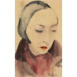 Margarete 'Grete' Marks, German 1899-1990 -  Young Woman, c.1939;  watercolour on paper, signed...