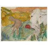 Henryk Gotlib,  British/Polish 1890-1966 -  Oxen near Siena, 1961-62;  watercolour and pencil o...