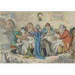 James Gillray,  British 1756-1815-  Germans Eating Sour-Kraut;  hand-coloured etching, signed '...