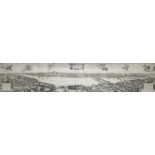 Robert Martin,  British, fl.1770s-1838-  Long View of London from Bankside, after Wenceslaus Hol...